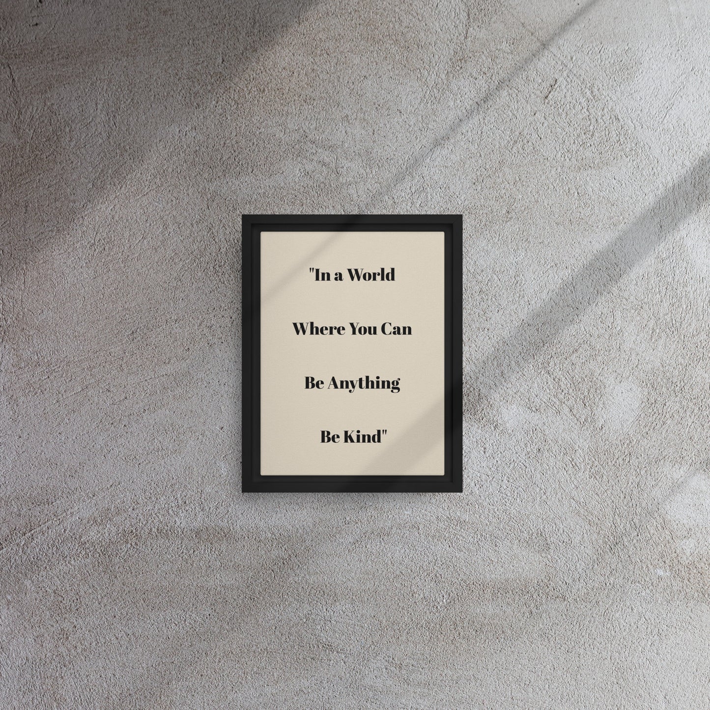 "Be Kind" Framed canvas