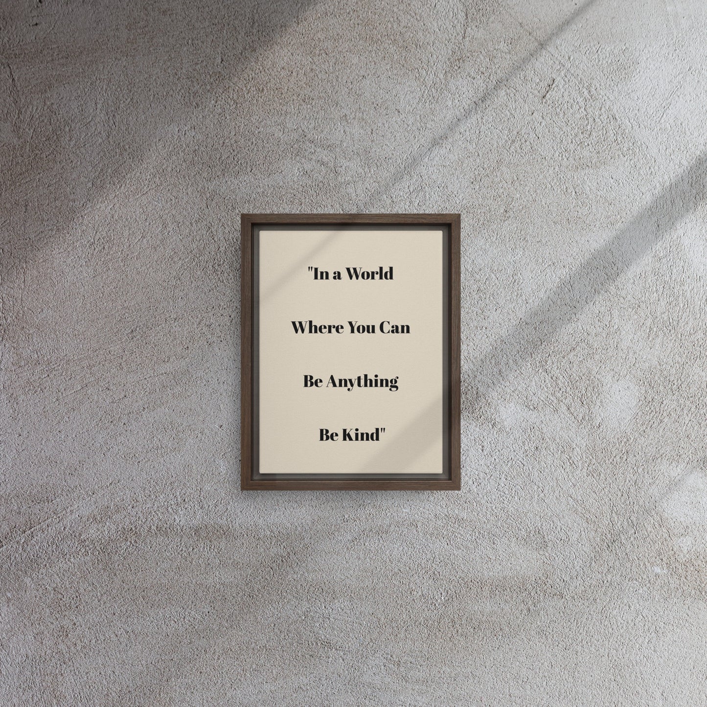 "Be Kind" Framed canvas